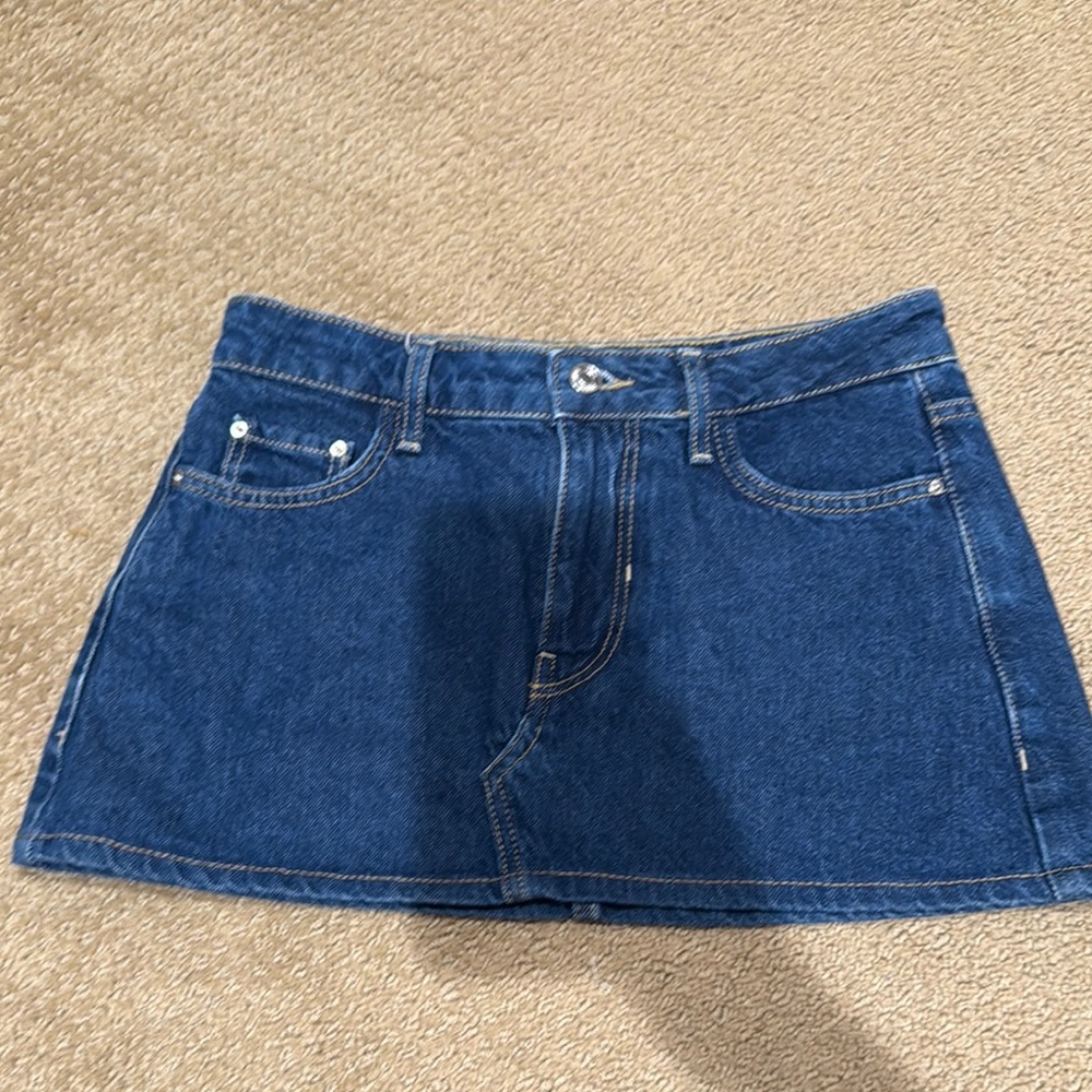 Zara Blue Denim Mini Skirt